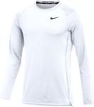 Тренировочный топ Nike Mens Pro Slim с длинным рукавом, White - фото