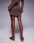 Коричневая мини-юбка крючком Asos Design - фото 2