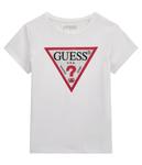 Футболка Guess Regular Fit с логотипом в треугольнике, белый / красный - фото