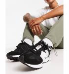 Черно-белые кроссовки New Balance 327 - фото 4