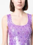 P.A.R.O.S.H. платье миди с пайетками, фиолетовый - фото 5