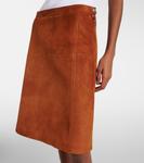 Юбка миди из замши Versace, Tobacco - фото 5