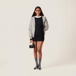 Платье из джерси в рубчик Miu Miu, черный - фото 2