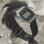 CASIO Часы Unisex YOUTH Black Watch, Silver Small Block Nylon Green - фото 6