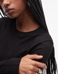 Футболка с длинным рукавом ARKET черная - фото 4