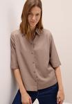 Блуза Cecil Button-down blouse, Braun/Taupe - фото 4