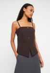 Топ Samsøe Samsøe CLO, Black Coffee/Dark Brown - фото 4