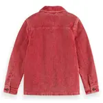 Куртка-рубашка-куртка-рубашка из вельвета, окрашенного в технике Scotch & Soda, красный - фото 2
