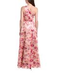 Aidan Mattox Printed Jacquard Ballgown, красный - фото 2