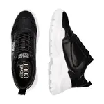 Кроссовки с добавлением кожи Versace, черный - фото 4