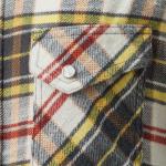 Клетчатая рубашка R13, серо-оранжевый - фото 6