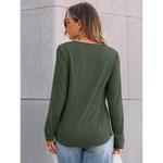 Женский топ с длинными рукавами и кружевными вставками Elitespirit, Green - фото 2