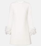 Мини-платье из крепа Safiyaa, Ivory With Ivory - фото