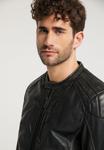 Куртка Mustang Leather jacket, Schwarz/Black - фото 4