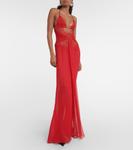 Атласные туфли с пяткой на пятке и оборками Nensi Dojaka, черный - фото 2