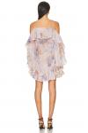 Каскадское платье-мини с рюшами Zimmermann, Lilac Botanical Floral - фото 3