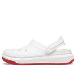 Сандалии band full force thick sole sandals white red Crocs, белый - фото