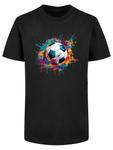 Рубашка F4NT4STIC Colorful Soccer Ball Graphic Design, черный - фото