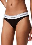 Современные женские хлопковые стринги Calvin Klein, Black - фото 3
