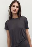 Футболка Mango SHORT-SLEEVED MICRO, Anthracite - фото
