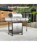 Газовый гриль Cowsar 3-Burner Propane Gas Grill с мощностью 34 000 BTU, серебристый - фото 2
