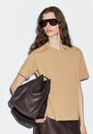 Футболка Massimo Dutti CREW NECK WITH SHORT SLEEVES, Camel - фото 4