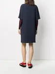 Платье-трапеция с вышитым логотипом KENZO, синий - фото 4