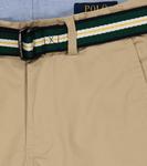 Брюки прямого кроя из хлопковой парусины Polo Ralph Lauren, бежевый - фото 3