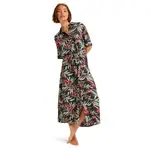 Платье Roxy Island Escape Printed short sleeve midi, черный - фото