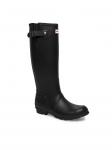 Сапоги резиновые Hunter на плоском каблуке, черный - фото 2