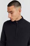 Пуловер BLEND Troyer BHCodford half zipp 20714337, черный - фото 4