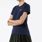 Футболка double hearts logo tee 'navy' Comme Des Garcons Play, синий - фото 3