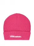 Вязаная шапка в рубчик с логотипом Inbetweeners, розовый - фото 2
