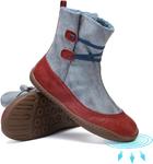 Женские ботильоны ZBYY с поддержкой свода стопы, низкий каблук, для повседневной ходьбы, короткие ботинки на выход, слипоны, винтажные зимние уличные ботинки на плоской подошве, Grey - фото 2