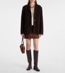 Высокие кожаные ботинки Harlow Staud, Espresso - фото 3