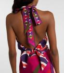 Топ-бюстье из шелкового сатина Labirinto Pucci, Multicolor - фото 5