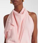 Платье миди из крепа с драпировкой Victoria Beckham, Candyfloss - фото 4