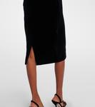 Платье миди из шелкового бархата с отделкой Carl Max Mara, Nero - фото 6