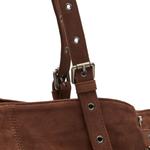 Сумка-Шоппер на молнии через плечо Samo Ondoh, Suede Brown - фото 4