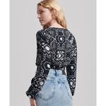 Топ Superdry Vintage Tie Front, черный - фото 2