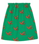 Юбка из хлопка с принтом котенка The Animals Observatory, зеленый - фото 3