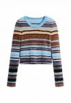 Джемпер Desigual STRIPED CROP, Blue - фото 6
