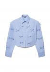 Блуза Calliope Button-down blouse, Celeste Medio/Blue - фото 4