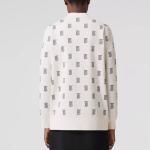 Толстовка женская Burberry с логотипом, бежевый / белый - фото 4