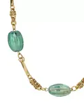 Ожерелье из зеленого стекла 2028, green - фото 2