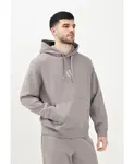 Серая толстовка с капюшоном в минималистичном стиле. Armani Exchange, коричневый - фото 2