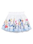 Юбка мини с принтом Disney Monnalisa, белый - фото