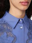 Вышитая хлопковая рубашка P.A.R.O.S.H., синий - фото 4