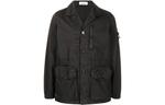 Куртка мужская Stone Island с карманами на заклепке, черный - фото