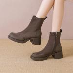 Женские Ботильоны JOSINY, Коричневый (Тонкий Флис) - фото 11